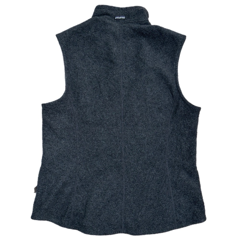 Patagonia Synchilla Fleece Vest Gray Full Zip Vintage Made in USA Womens Large - Picture 5 of 6